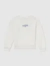 Reiss White/blue 13-14 Yrs Cotton-blend Airlines-print Sweatshirt In White