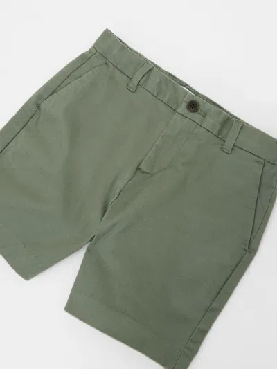 Reiss Kids'  Sage Wicket 13-14 Yrs Cotton Chino Shorts With Stretch In Green