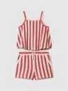 Reiss Pink Senior Towelling Vest And Shorts Set In Pink