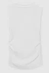 Reiss White Ruched Vest Top In White
