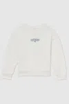Reiss White/blue 13-14 Yrs Cotton-blend Airlines-print Sweatshirt In White/blue