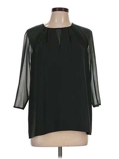 Pre-owned Reiss 3/4 Sleeve Blouse In Black