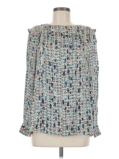 Pre-owned Reiss 3/4 Sleeve Blouse In Blue