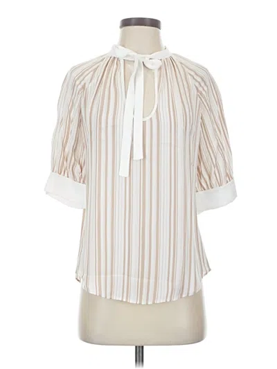 Pre-owned Reiss 3/4 Sleeve Blouse In Ivory