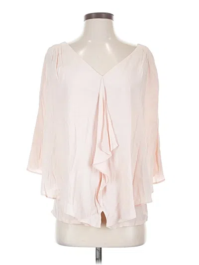Pre-owned Reiss 3/4 Sleeve Blouse In Pink