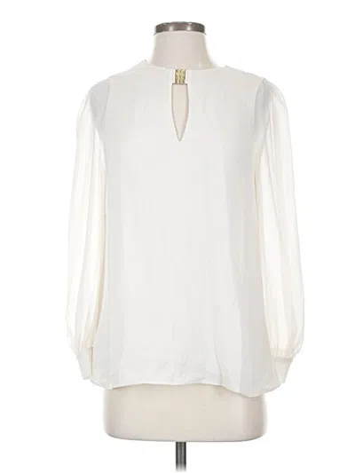 Pre-owned Reiss 3/4 Sleeve Blouse In White
