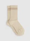Reiss Cream Cotton-blend Striped Crew Socks
