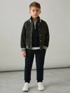 Reiss Kids' Navy 3-9 Yrs Cotton-blend Ribbed Drawstring Joggers