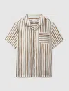 Reiss Boys' Rava Jr Regular Fit Button Down Camp Shirt - Little Kid