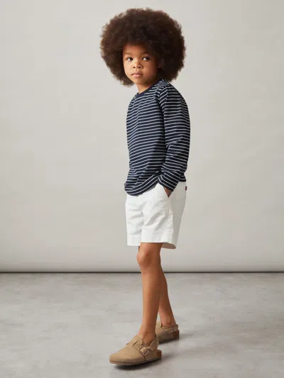Reiss Navy/white Kenny 4-9 Yrs Stretch-cotton Stripe T-shirt