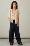 Reiss Camel Compact Knit Top And Cardigan Set