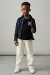 Reiss Navy 3-9 Yrs Cotton Letter Patch T-shirt