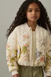 Reiss Pink Print 9-13 Yrs Quilted Printed Bomber Jacket In Pink Print
