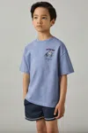 Reiss Airforce Blue Cotton Oversized Match Day T-shirt