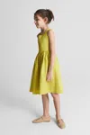 Reiss Bright Yellow Matilda Jr Cross Back Dress In Bright Yellow