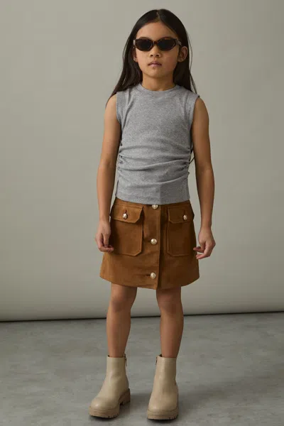 Reiss Kids' Grey Ruched Vest Top