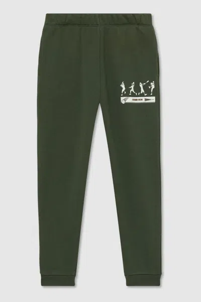 Reiss Pine Green Oversized Varsity League Cotton-blend Joggers