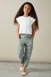 Reiss White Cotton Jersey Cropped T-shirt