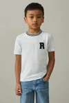 Reiss White 3-9 Yrs Cotton Letter Patch T-shirt