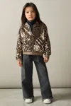 Reiss Gold Sequin Bomber Jacket In Gold