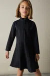 Reiss Girls Navy Blue Contrast Stitch Flared Dress