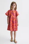 Reiss Kids' Jeanie In Orange Print