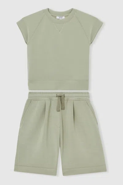 Reiss Sage 4-9 Yrs Modal-blend Sweatshirt And Shorts Set