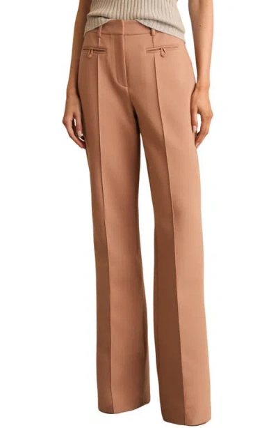 Reiss Abbey Pintuck Pleat Trousers In Brown