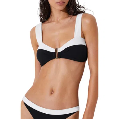 Reiss Abby Bikini Top In Black