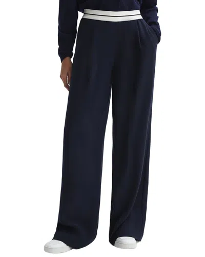 Reiss Abigail Stripe Waistband Pant In Blue
