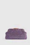 Reiss Mid Purple Adaline Embellished Clutch Bag, Einheitsgrösse