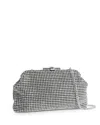 Reiss Womens Silver Adaline Chain-strap Crystal-embellished Woven Clutch Bag In Silver