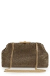 Reiss Adaline Crystal Clutch In Gold
