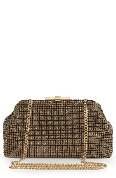 Reiss Adaline Crystal Clutch In Gold