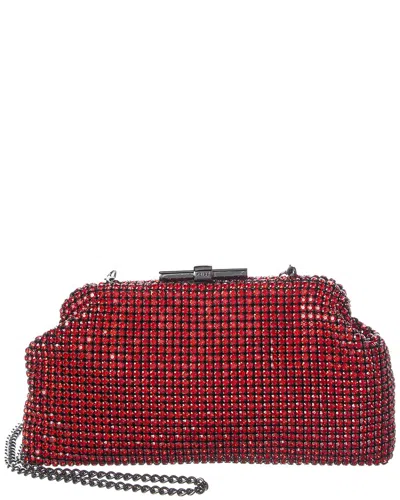 Reiss Adaline Crystal Clutch In Red