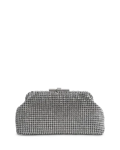 Reiss Adaline Crystal Clutch In Silver