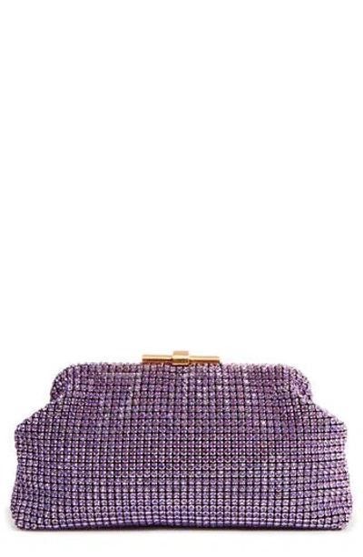 Reiss Adaline Crystal Embellished Clutch In Violet
