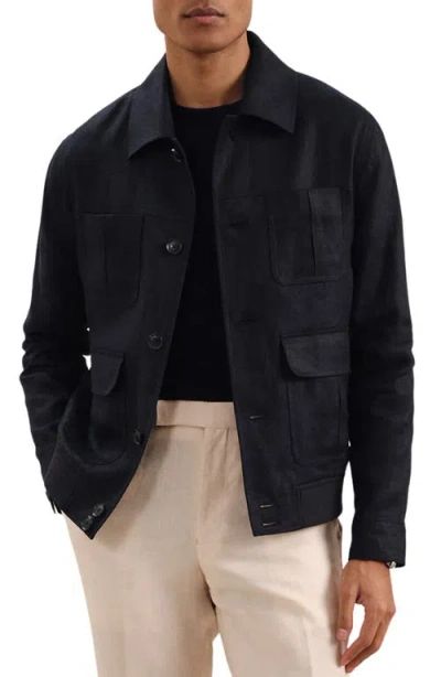 Reiss Linen Four Pocket Jacket