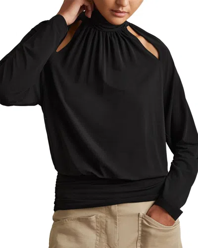 Reiss Adrienne Blouson Occasion Top In Black