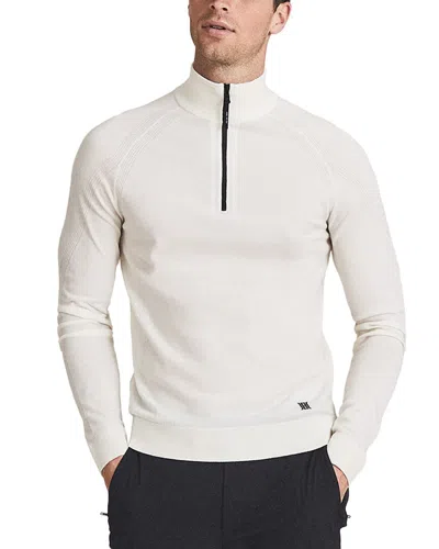 Reiss Affleck Wool-blend Stretch Sweater In White