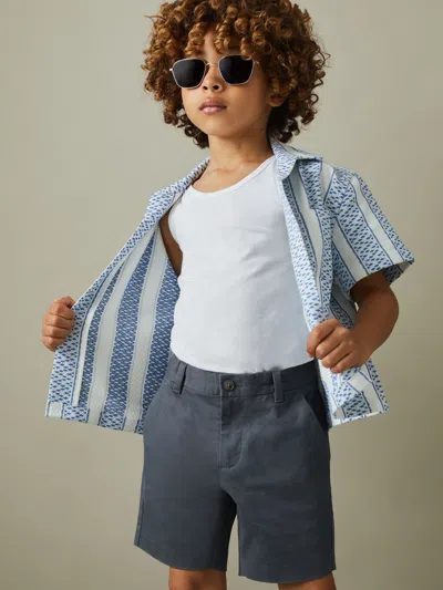 Reiss Airforce Blue 9-13 Yrs Casual Chino Shorts
