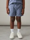 Reiss Airforce Blue Textured Towelling Shorts