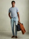 Reiss Airforce Blue Cotton Crew Neck T-shirt In Blue