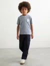 Reiss Airforce Blue Cotton Letter-patch T-shirt In Blue