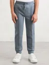 Reiss Airforce Blue Interlock Drawstring Joggers In Gray