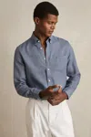 Reiss Queens Long Sleeve Button Down Linen Shirt