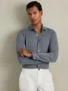 Reiss Airforce Blue Modal Blend Cutaway Collar Shirt