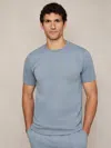 Reiss Airforce Blue Premium Interlock Crew-neck T-shirt