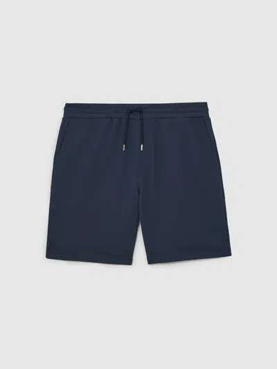 Reiss Airforce Blue Textured Drawstring Shorts