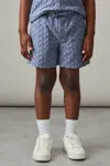 Reiss Airforce Blue Textured Towelling Shorts In Airforce Blue
